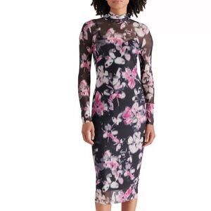 NWOT Steve Madden mesh printed midi dress